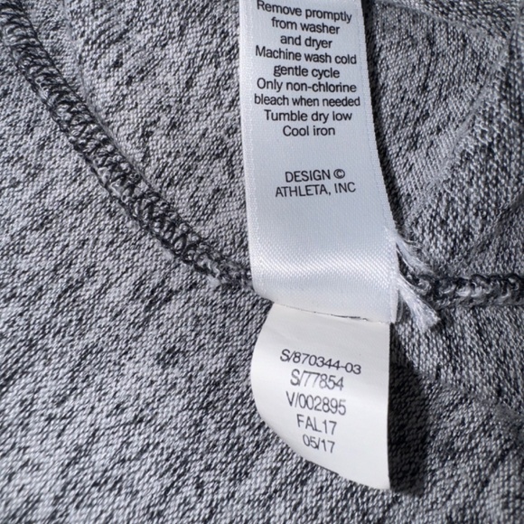 Athleta | Women's Gray Luxe Cutout Pose Long Sleeve Top | Size S - Picture 11 of 11